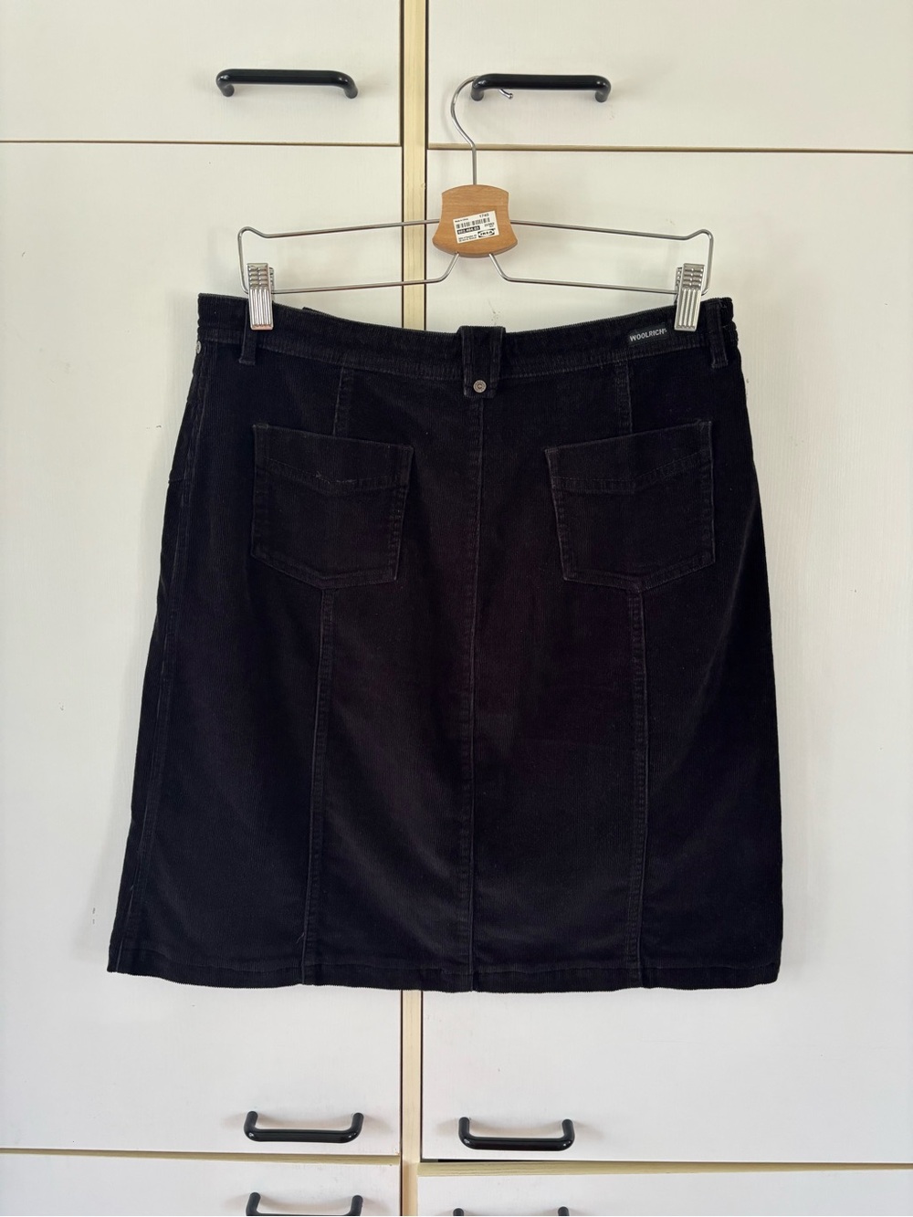 Woolrich Black Corduroy Skirt Size 10 Cottagecore Preppy Academia Old Money Soft - Picture 5 of 9
